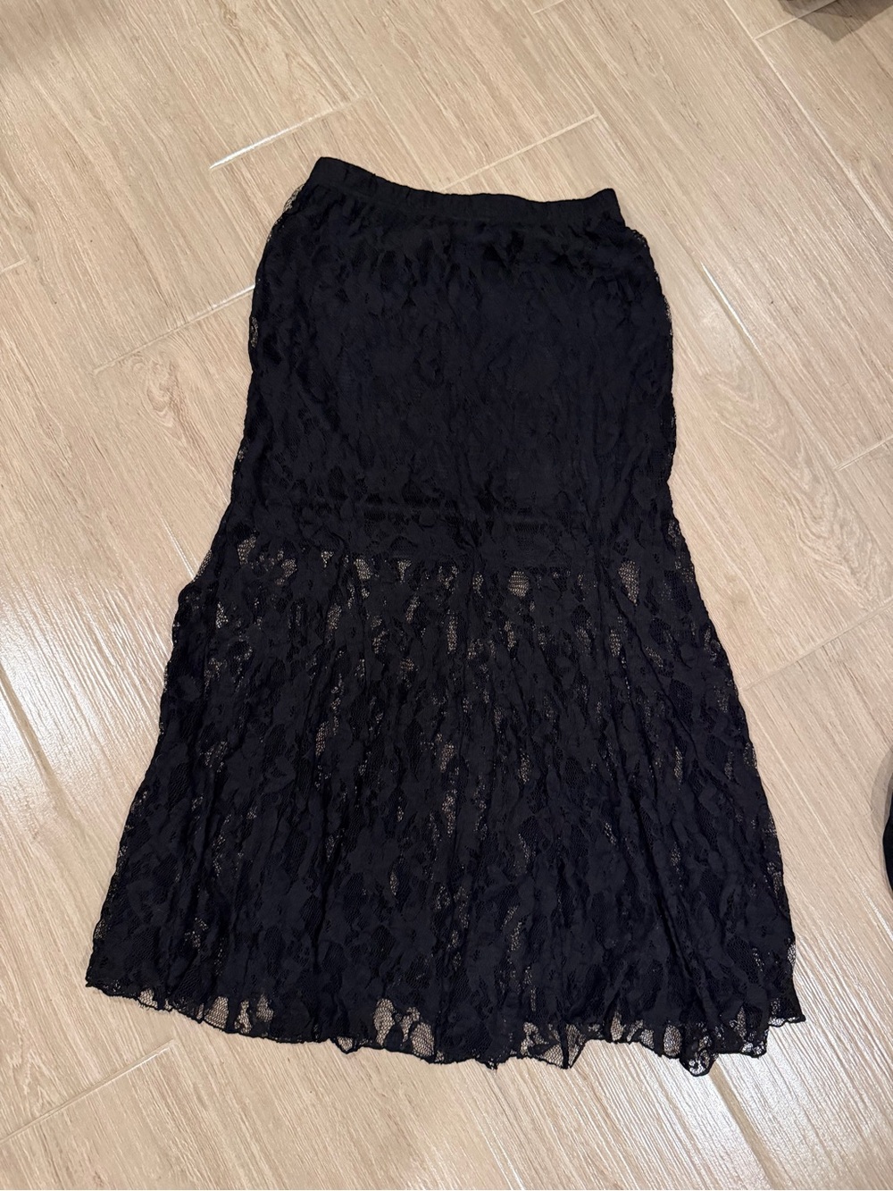 Daisy Black Lace Maxi Skirt